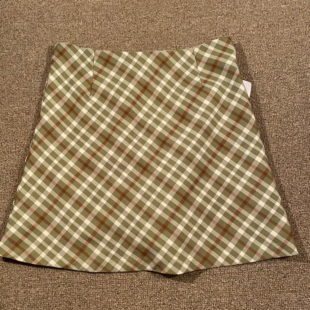 MIA Red & Green Plaid Skort Large (Runs Small)